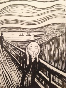 En udgave af "Skriget" af Edvard Munch